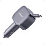 Anker Retractable USB-C Car Charger, 75W Max Fast Charging with Built-in Retractable Cable Car Adapter