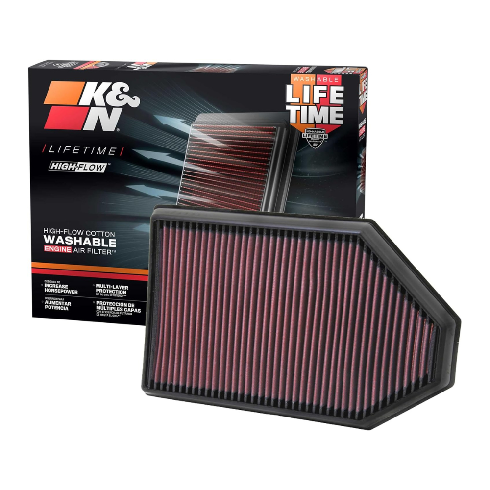 Untitled design - 2026-05-19T010824.715 K&N High-Flow Original Lifetime Engine Air Filter - Image 1
