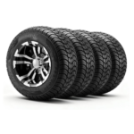 VEVOR Golf Cart Wheels, 10" 205/50-10 Black Aluminum Alloy Golf Cart Tires